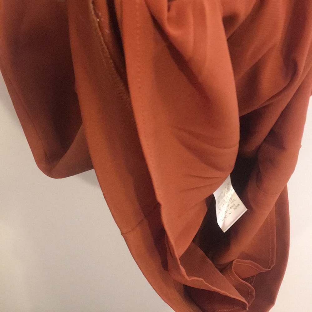Thml Modcloth Rust-Colored Sheath Midi Dress Xs - image 6